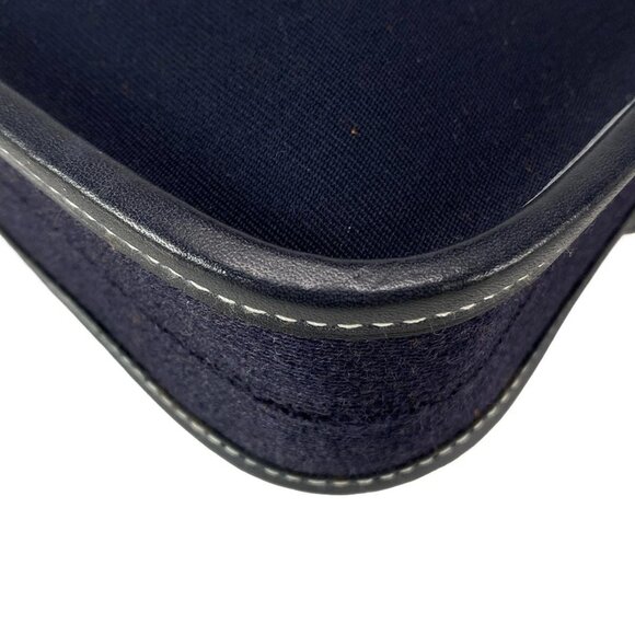 Auth HERMES Buenaventura Mini - Blue Indigo Toile Officier Veau Barenia None - Picture 3 of 15